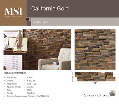 California Gold Stacked Stone thumbnail 6