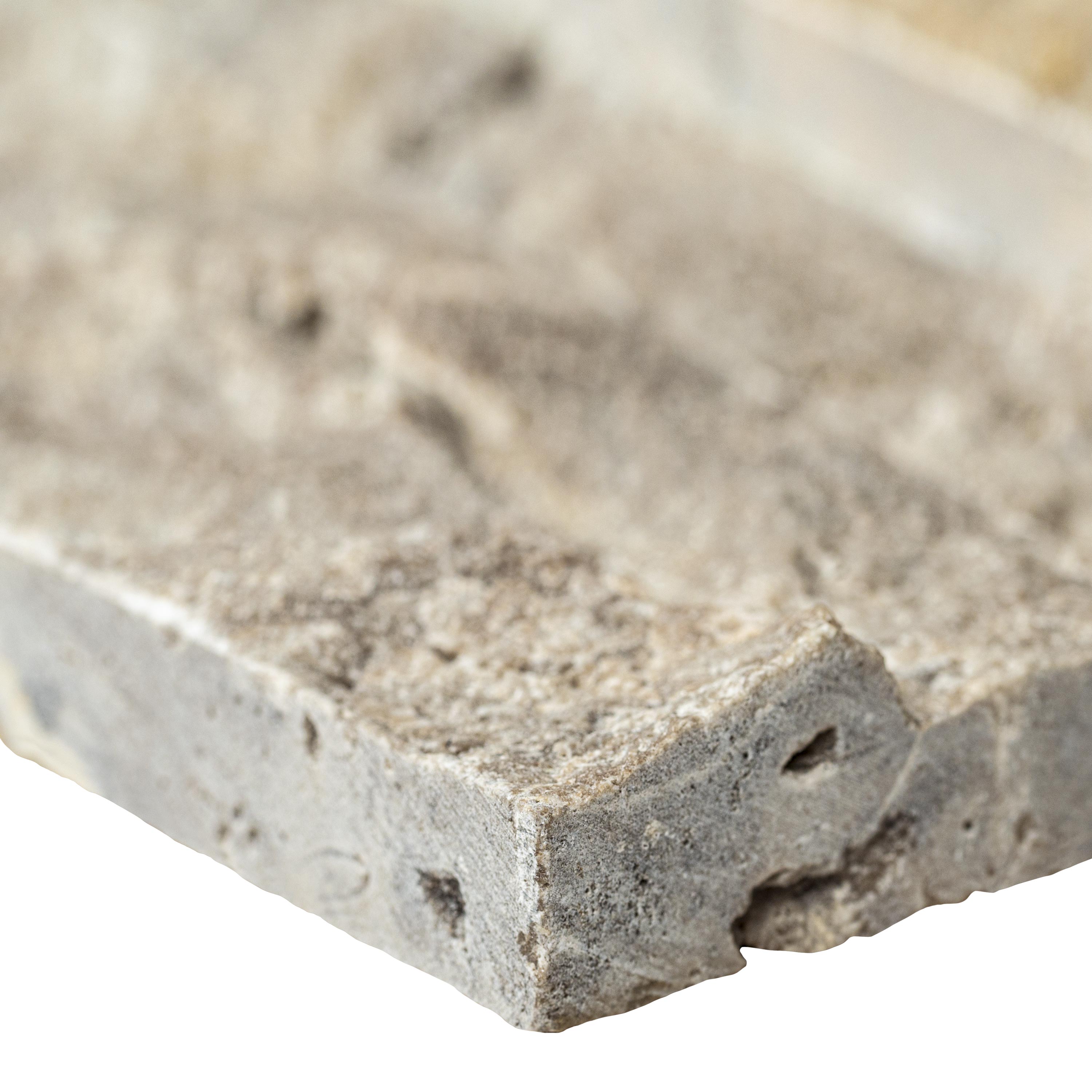 Silver Travertine XL Stacked Stone thumbnail 3