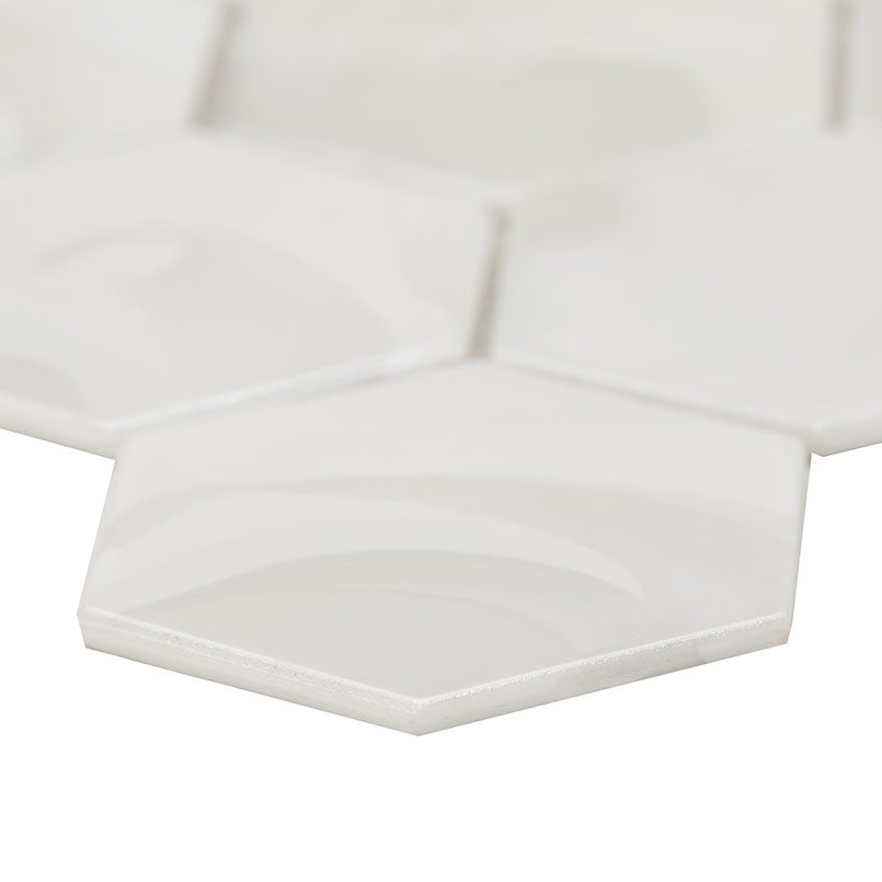 Akoya Pearl 3" Hexagon Mosaic Tile thumbnail 3