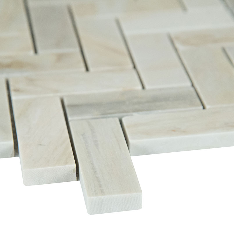 Angora Polished Herringbone Tile thumbnail 4