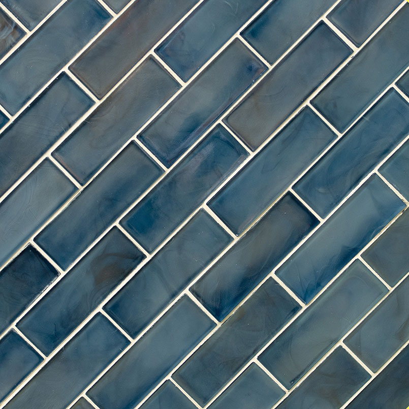 Blue Shimmer Glass Subway Tile thumbnail 2