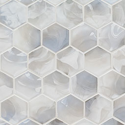 Akoya Pearl 3" Hexagon Mosaic Tile thumbnail 6