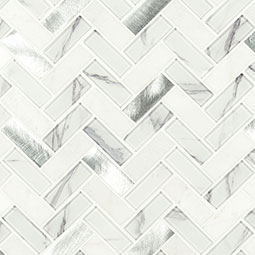 Bytle Bianco Herringbone Tile thumbnail 4