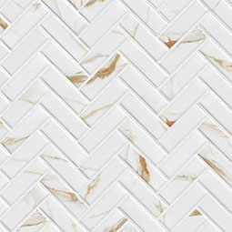 Calacatta Gold Matte 1x3 Herringbone thumbnail 5