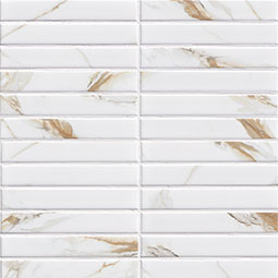 Calacatta Gold Matte 1x6 Stack Pattern thumbnail 5