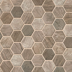 Driftwood Hexagon Mosaic Tile thumbnail 6