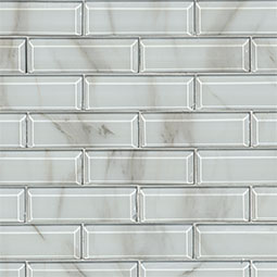 Ivory Amber Beveled Subway Tile thumbnail 6