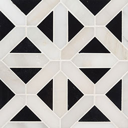 Retro Fretwork Polished Marble Tile thumbnail 4