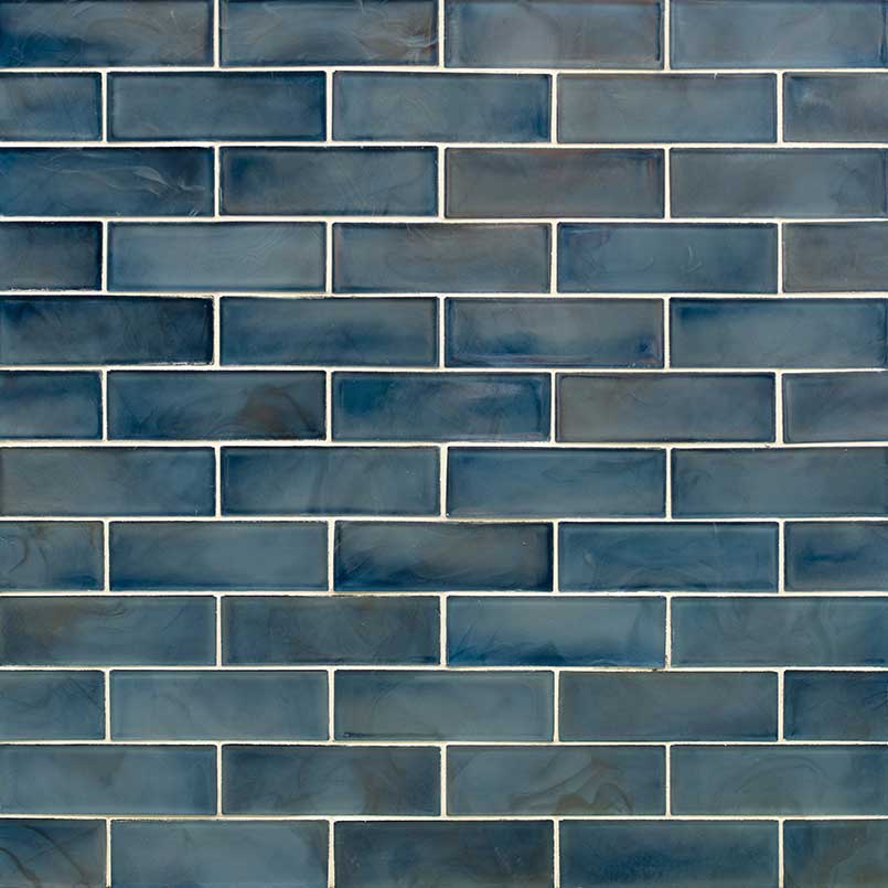 Blue Shimmer Glass Subway Tile thumbnail 4