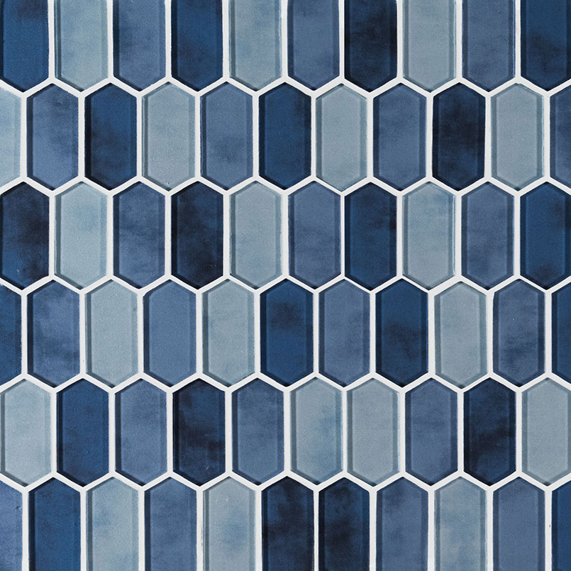Boathouse Blue Picket Glass Tile thumbnail 2