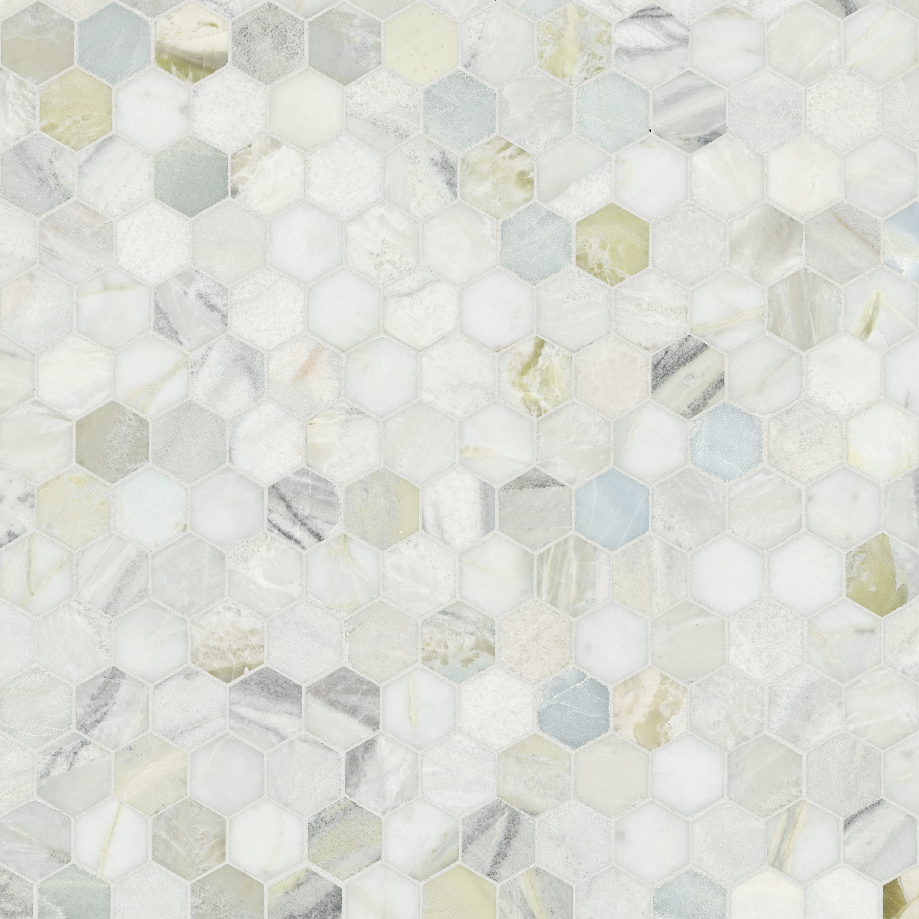 Cloudland 2" Hexagon Polished Tile thumbnail 2