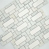 Bianco Dolomite Lynx Polished Marble Tile thumbnail 5
