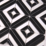 Rhombix Nero Geometric Tile thumbnail 3