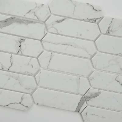 Statuario Celano Picket Glass Tile thumbnail 3