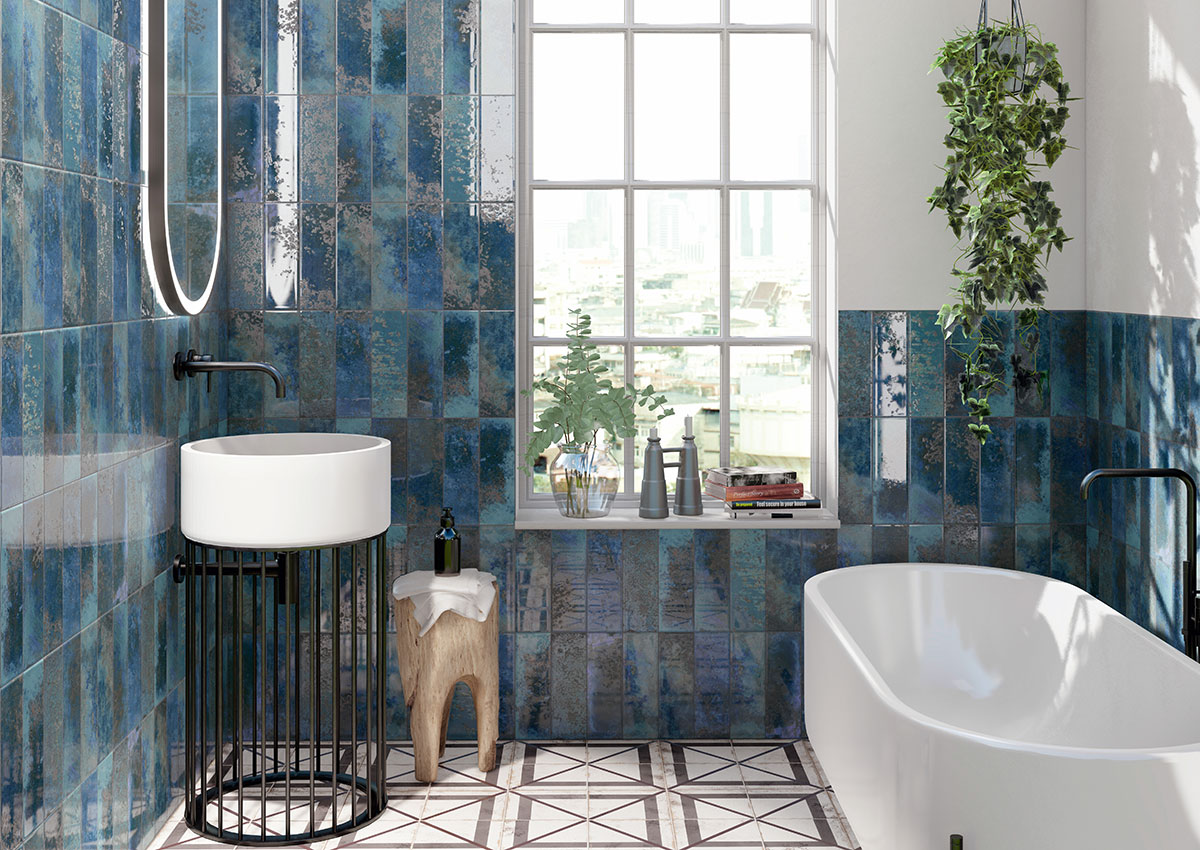 Marza ™ Cobalt Subway Tile thumbnail 6