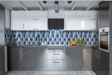 Boathouse Blue Picket Glass Tile thumbnail 6