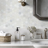 Greecian White Polished Hexagon Tile thumbnail 4
