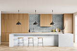 Ice Beveled 3" Hexagon Mosaic Tile thumbnail 6