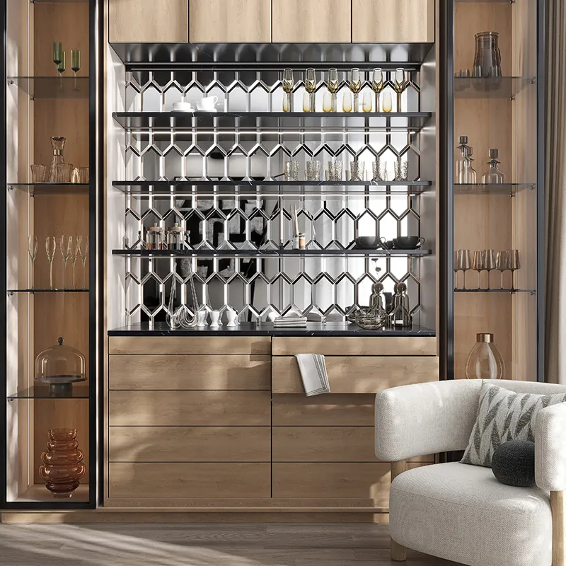 4×8 Beveled Clear Mirror Glass Tile thumbnail 2