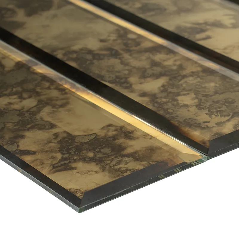 3×12 Beveled Gold Mirror Glass Subway Tile thumbnail 6