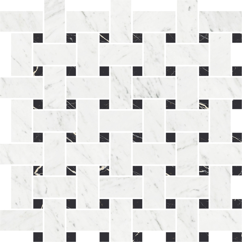 Velanza Bianco Basket Weave Mosaic