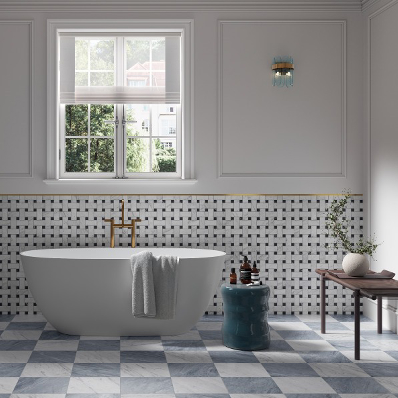 Velanza Bianco Basket Weave Mosaic thumbnail 2
