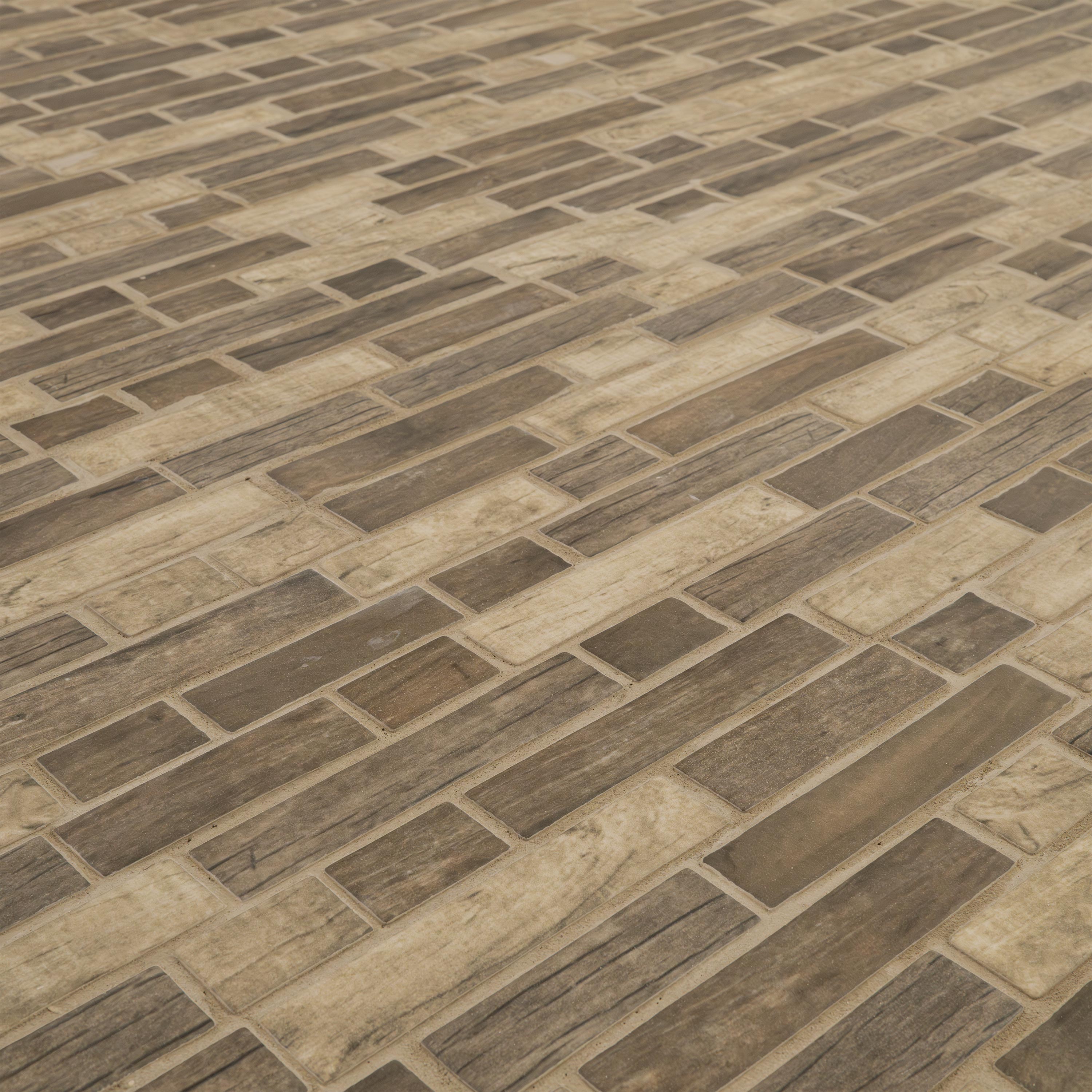 Driftwood Interlocking Glass Tile
