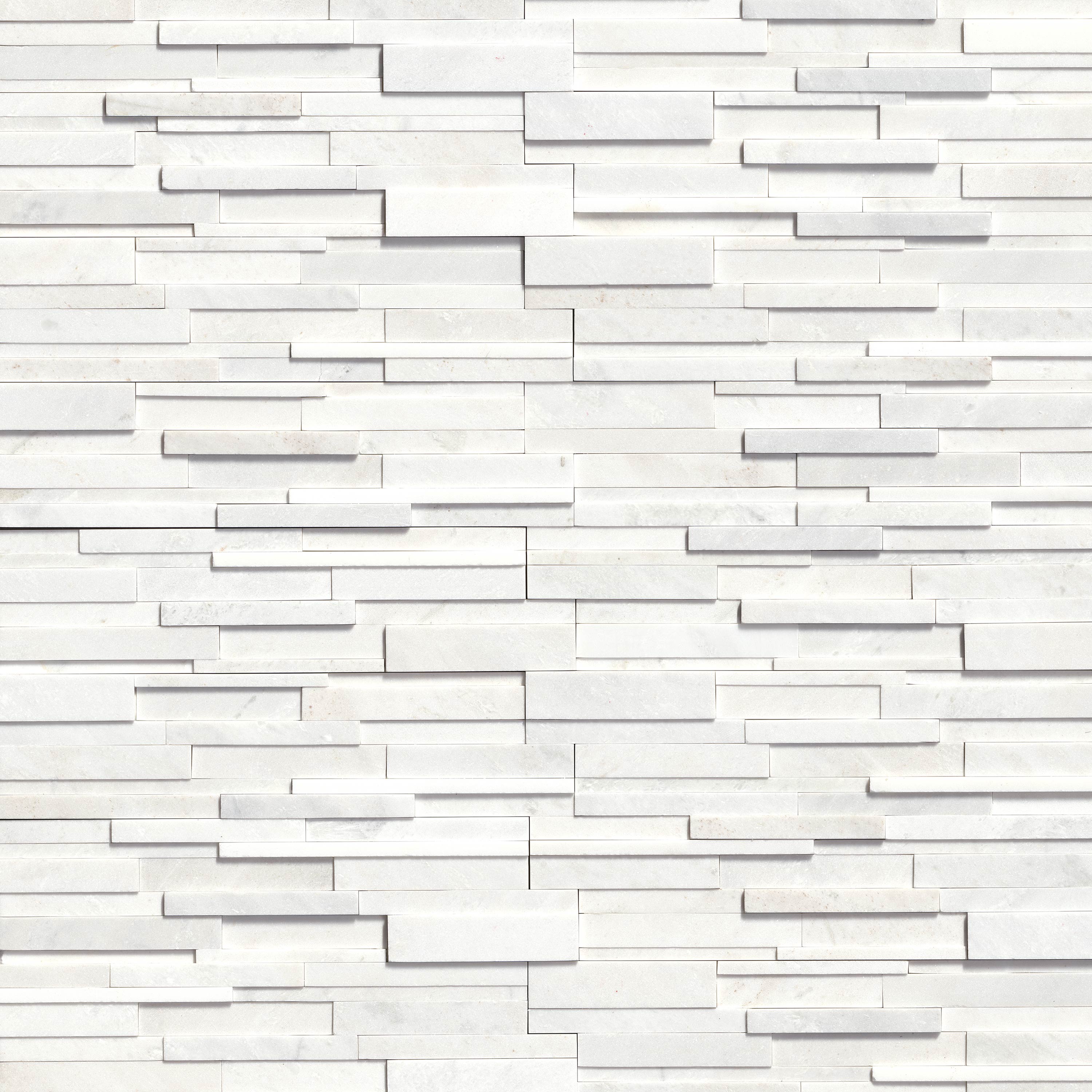 Arctic White 3d Stacked Stone