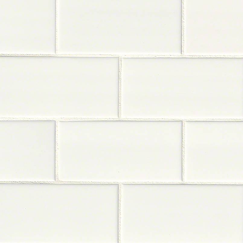 White Beveled Subway Tile 3x6