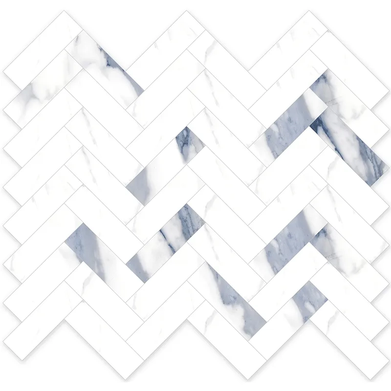ARYA STATUARIO BLUE HERRINGBONE