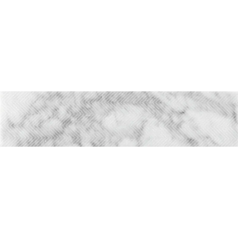 ETCHED CHEVRON CARRARA