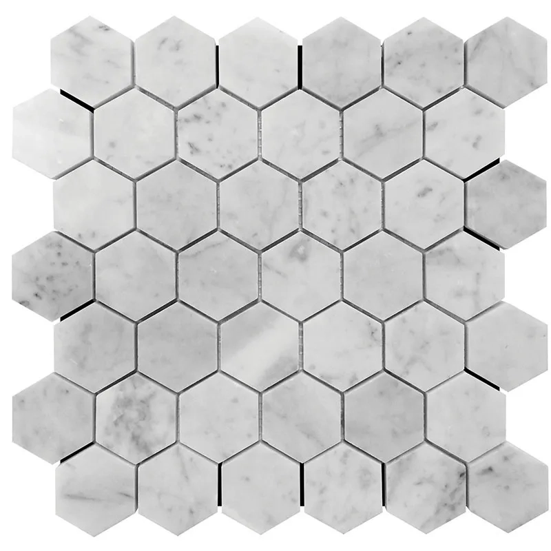 CARRARRA HEX 2X2 Honed