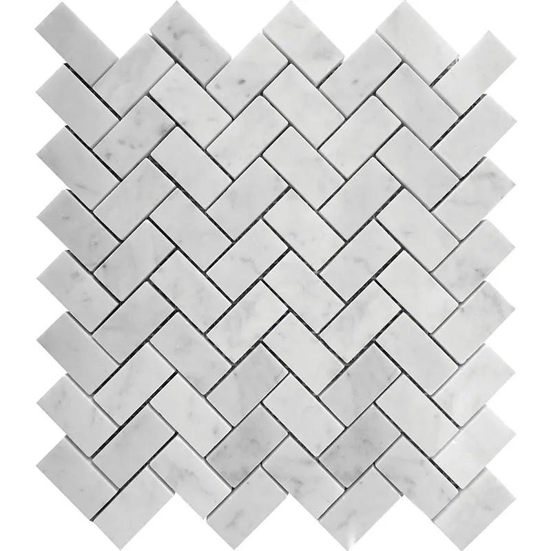 CARRARA 1X2 HERRINGBONE POLISHED