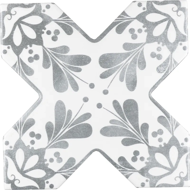 MOORISH GREY CROSS DECO