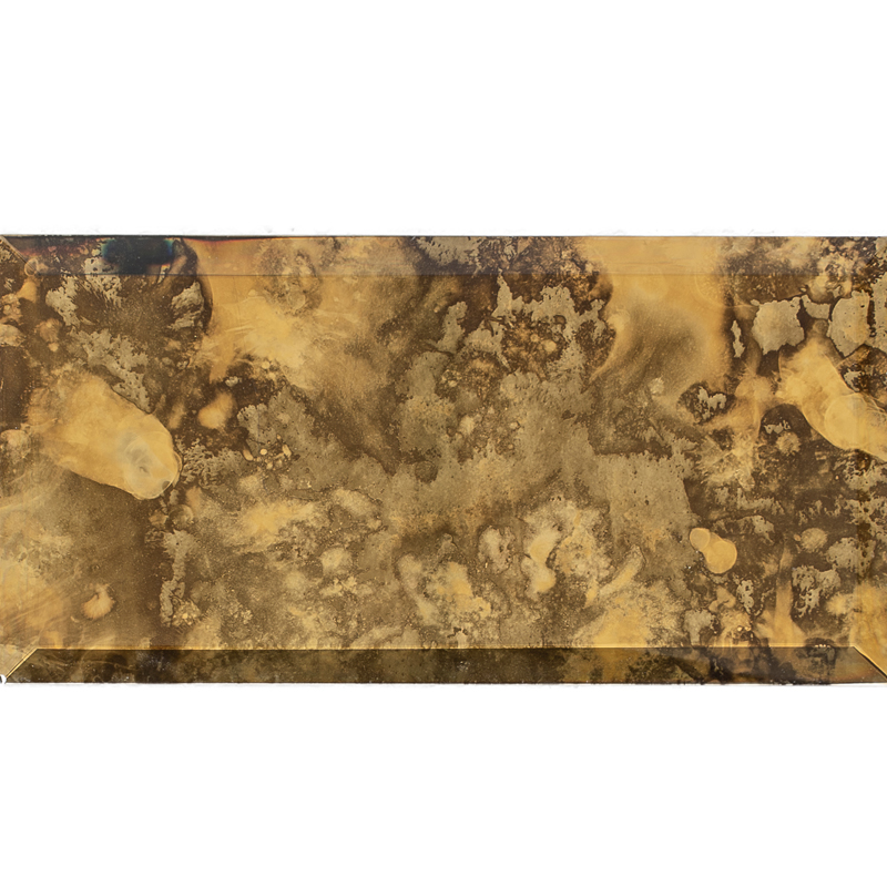 3×6 Beveled Gold Mirror Glass Subway Tile